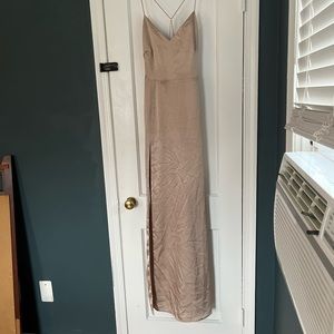 Champagne formal maxi dress